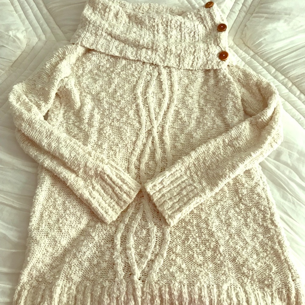 MOTH Anthropologie chunky cable knit sweater